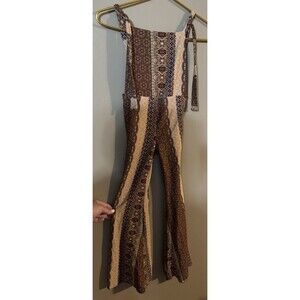 Harlow Jade Girls Size 8 Boho Flare Bell Bottom Boho Jumpsuit